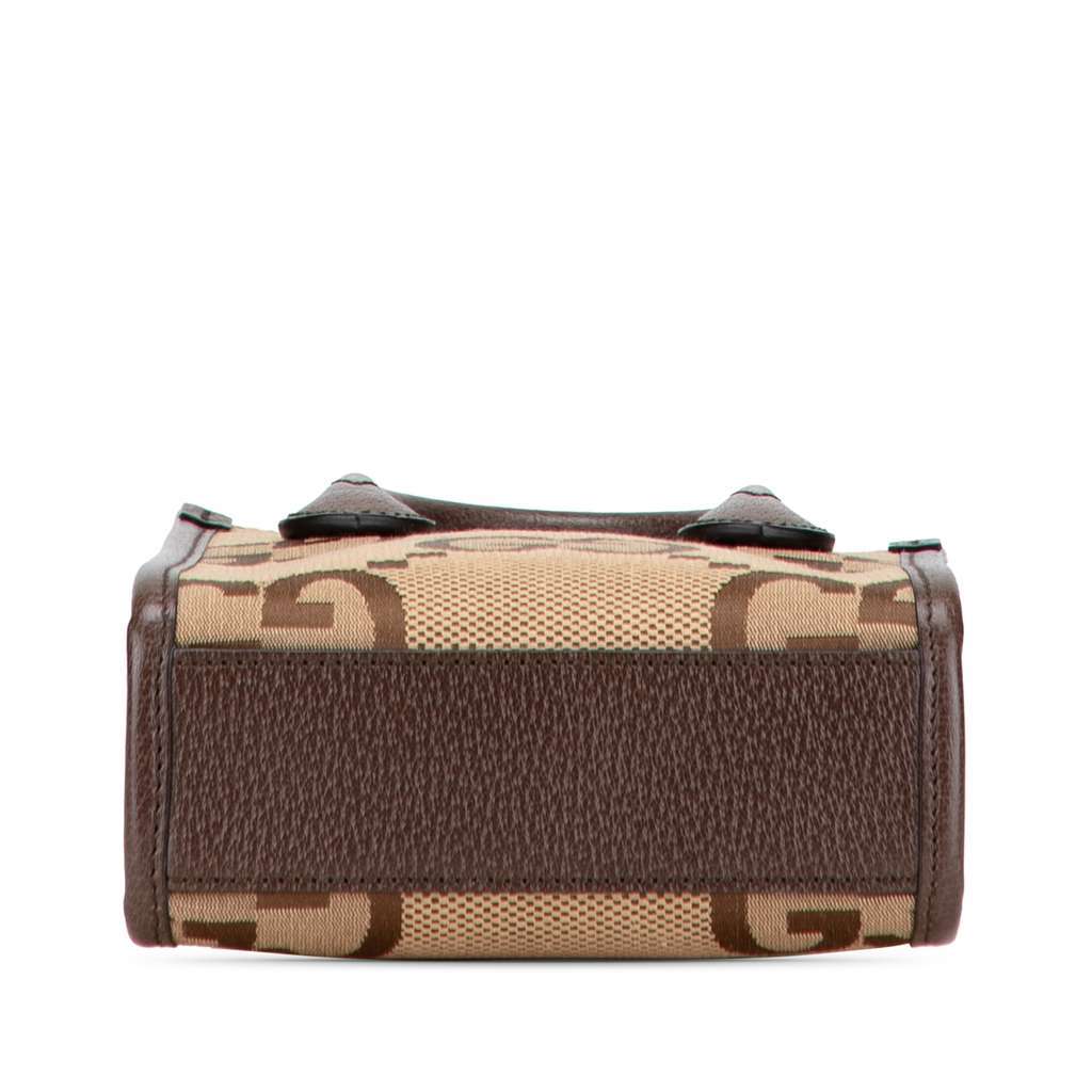 Gucci Mini Jumbo GG Canvas Web Satchel Brown Canvas Very good - Inside View