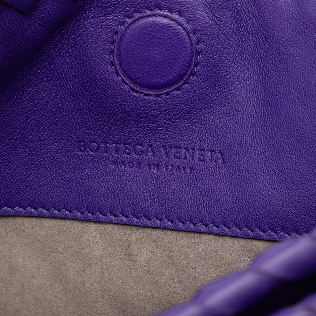 Bottega Veneta Nappa Intrecciato Duo Shoulder Bag Purple Leather Very good - Box View