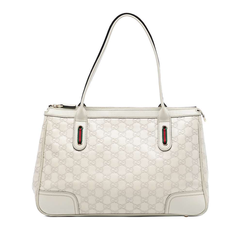 Gucci Guccissima Princy Tote White Leather Very good - Front View