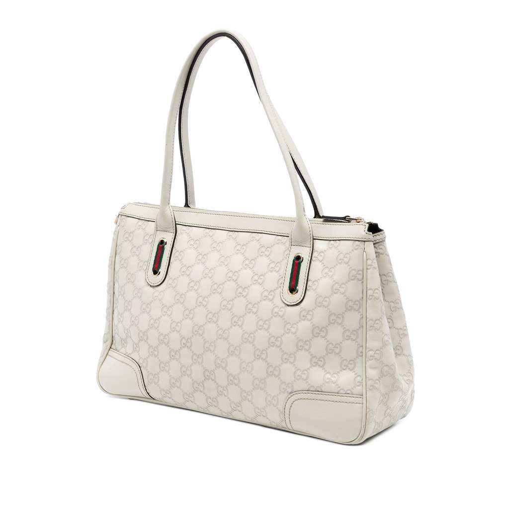 Gucci Guccissima Princy Tote White Leather Very good - Back View