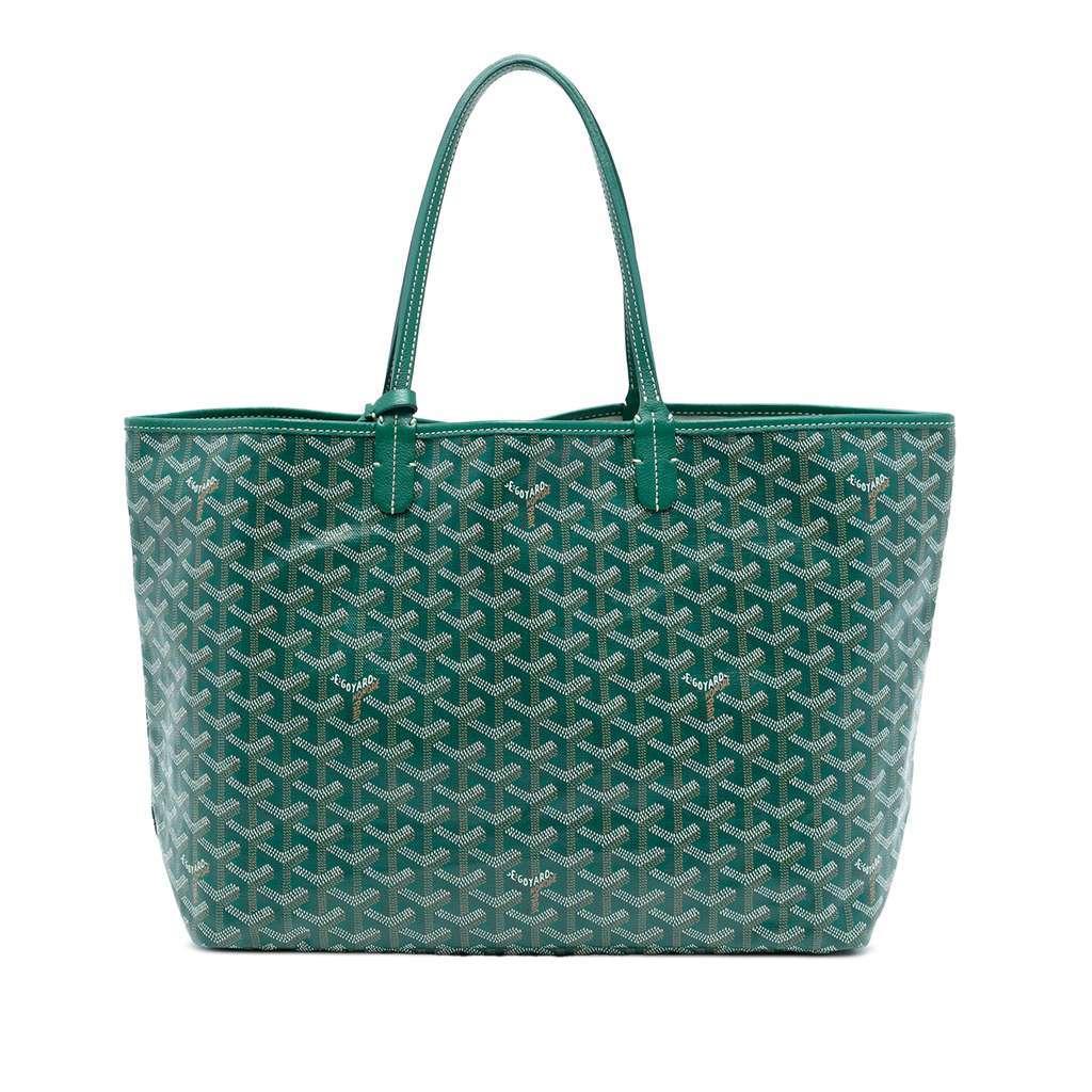 Goyard Goyardine Saint Louis PM Green Canvas Good - Front View
