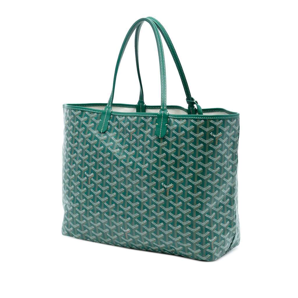 Goyard Goyardine Saint Louis PM Green Canvas Good - Back View