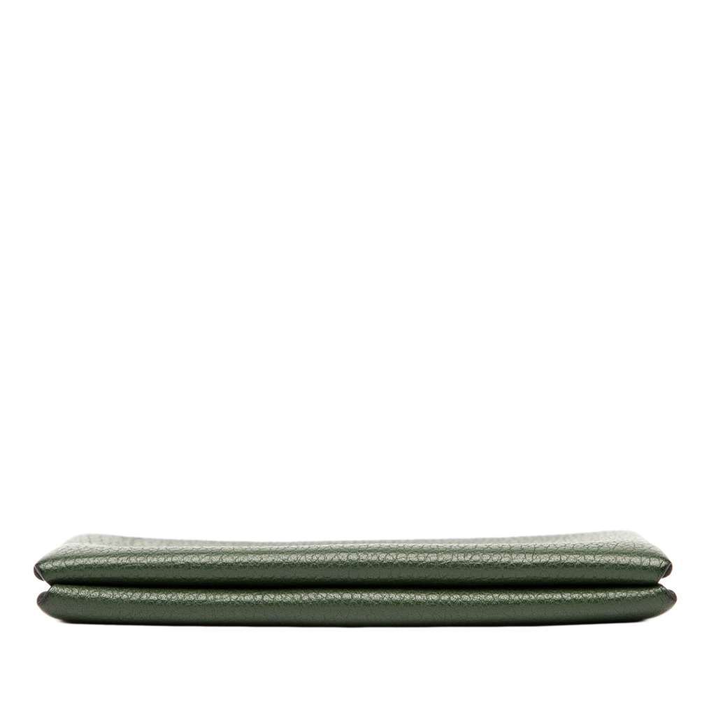 Hermès Epsom Verso Calvi Card Holder Green Leather Good condition - Inside View