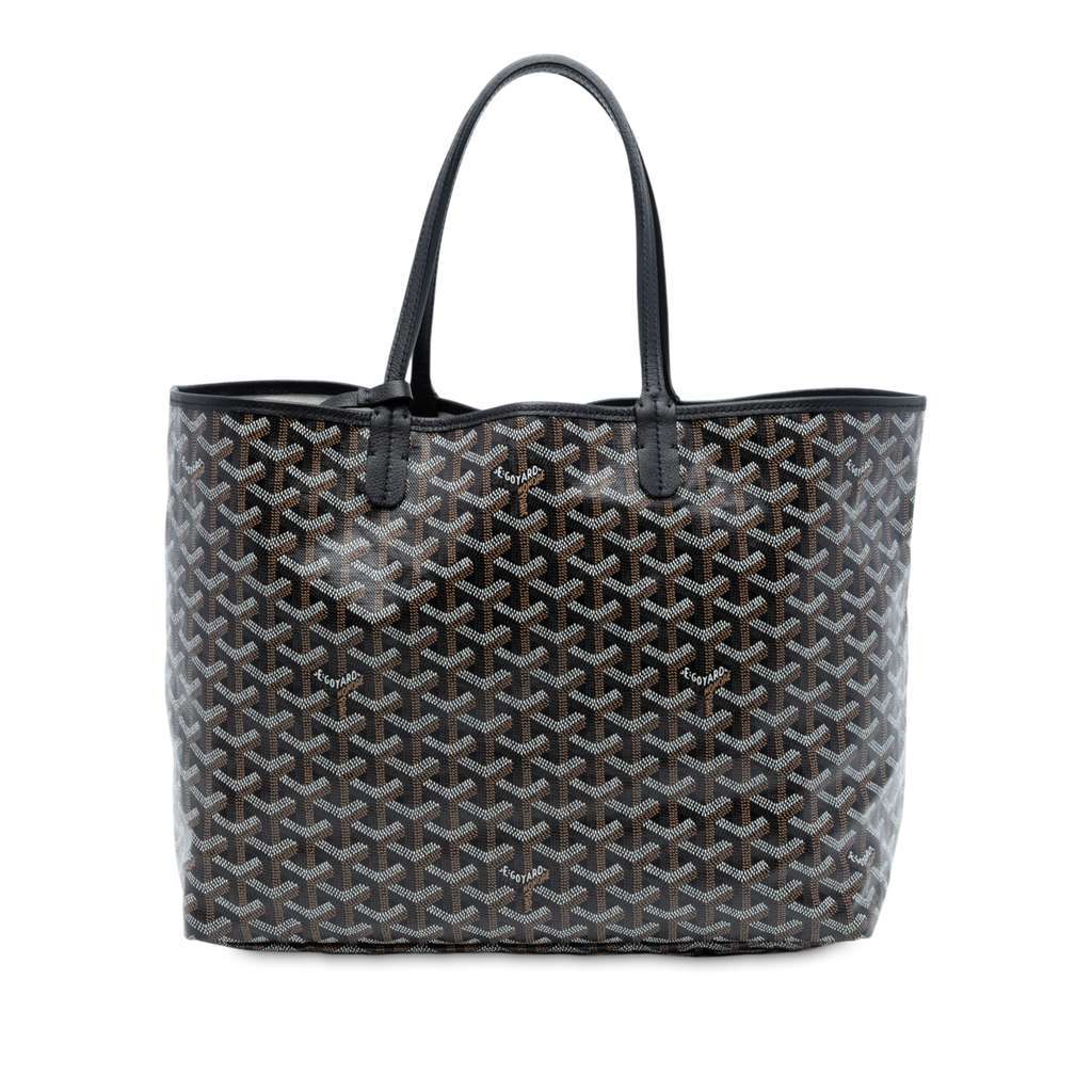 Goyard Goyardine Saint Louis PM Black Canvas Good condition - Front View