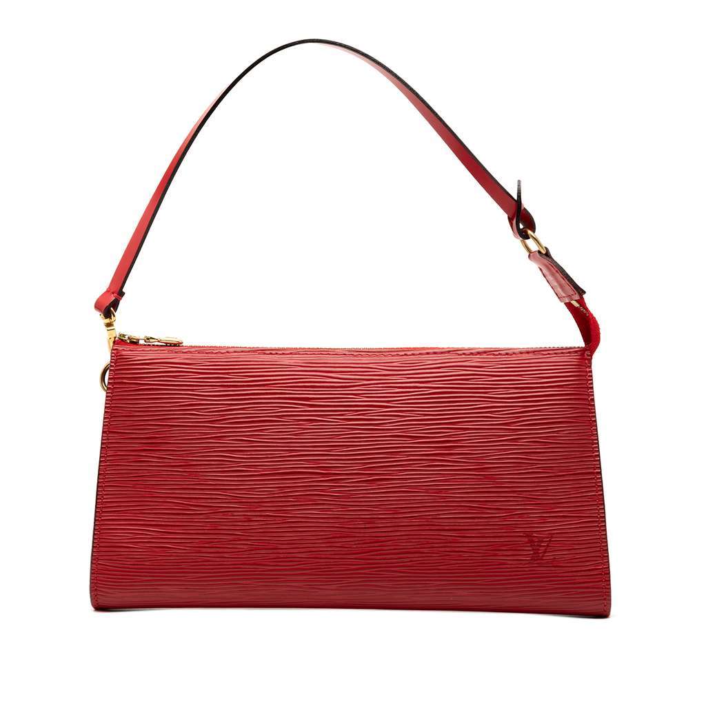 Louis Vuitton Epi Pochette Accessoires Red Leather Good - Front View