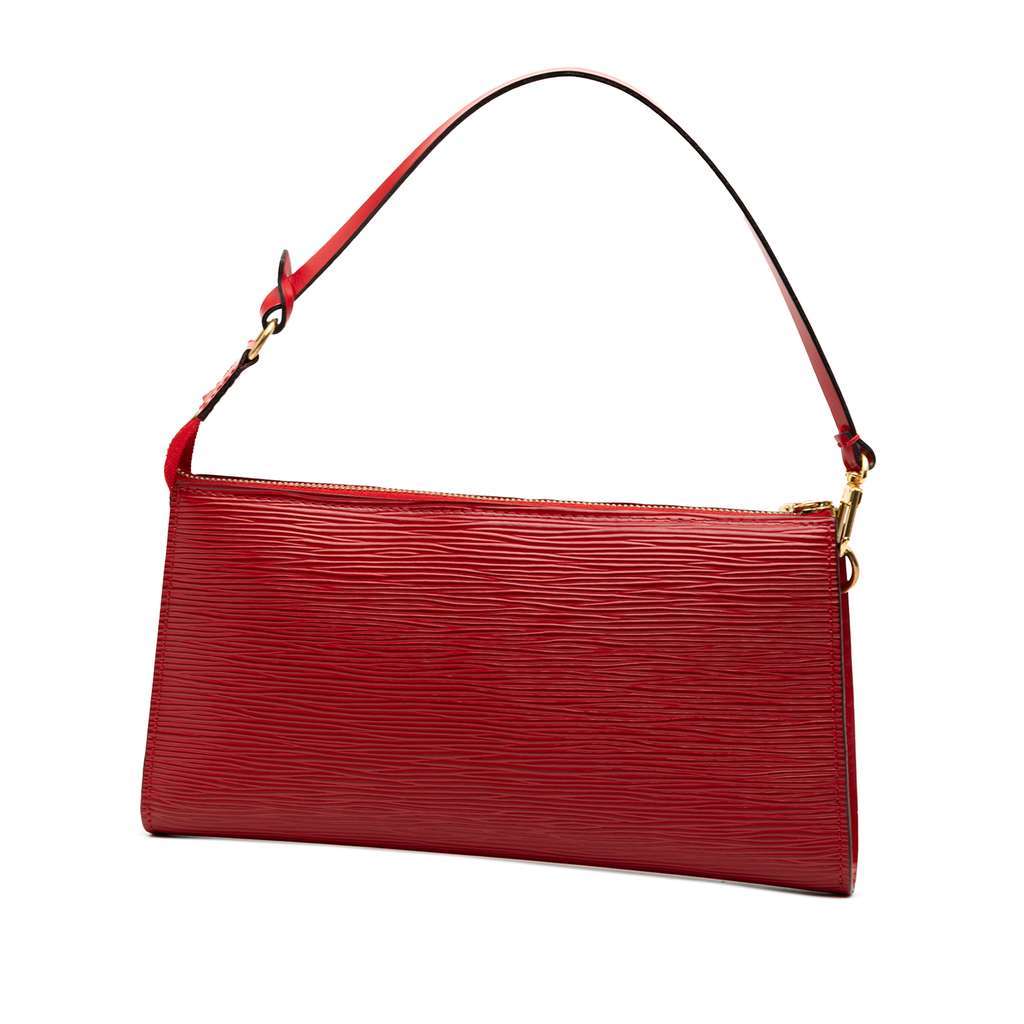 Louis Vuitton Epi Pochette Accessoires Red Leather Good - Back View