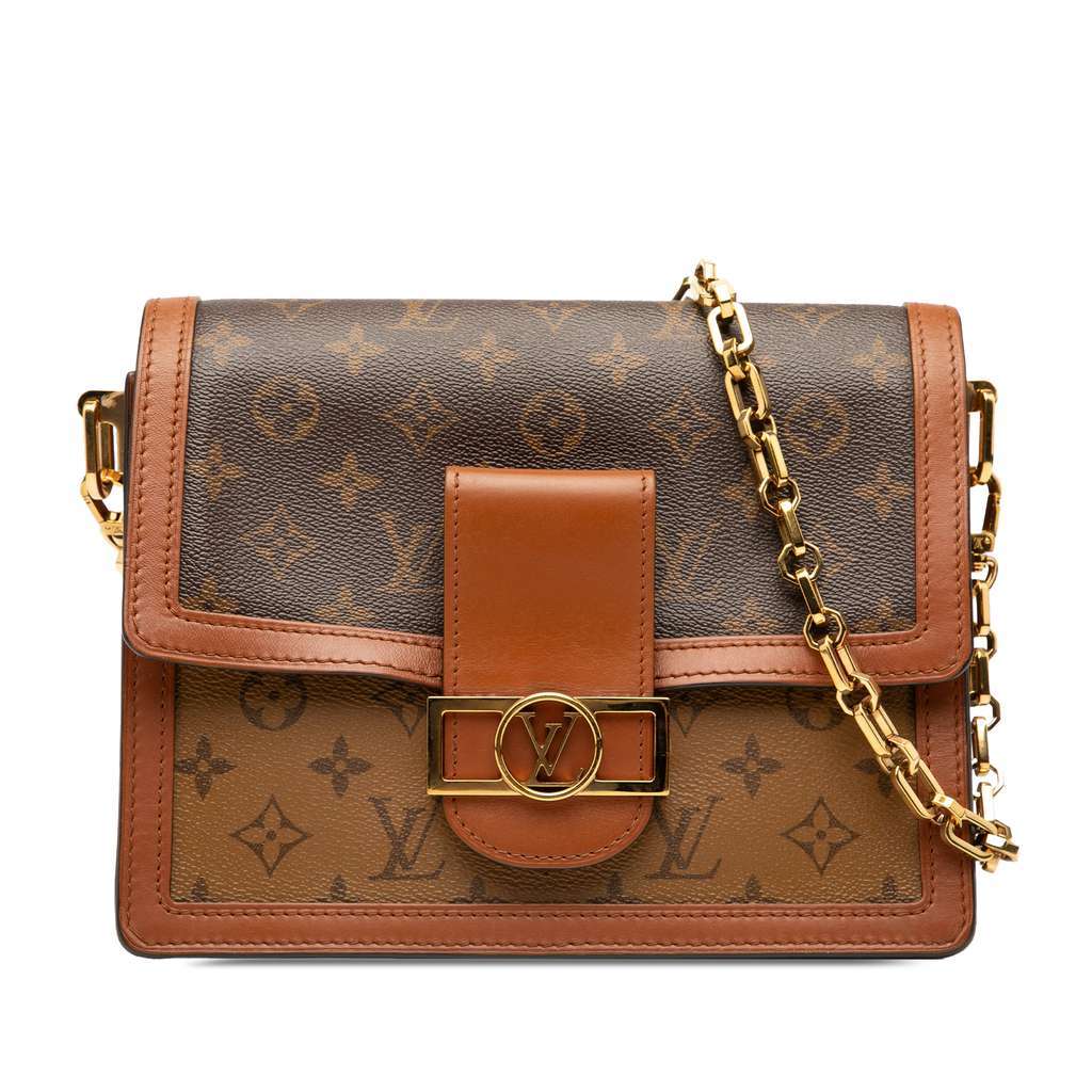 Louis Vuitton Monogram Reverse Dauphine MM Brown Very good condition - Front View