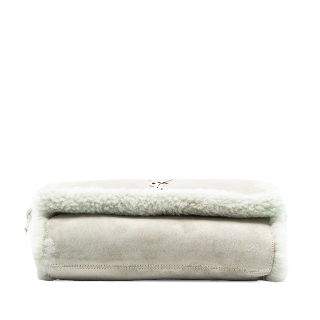Saint Laurent Medium Shearling Monogram Kate Reversible Shoulder Bag Grey Very good - Inside View