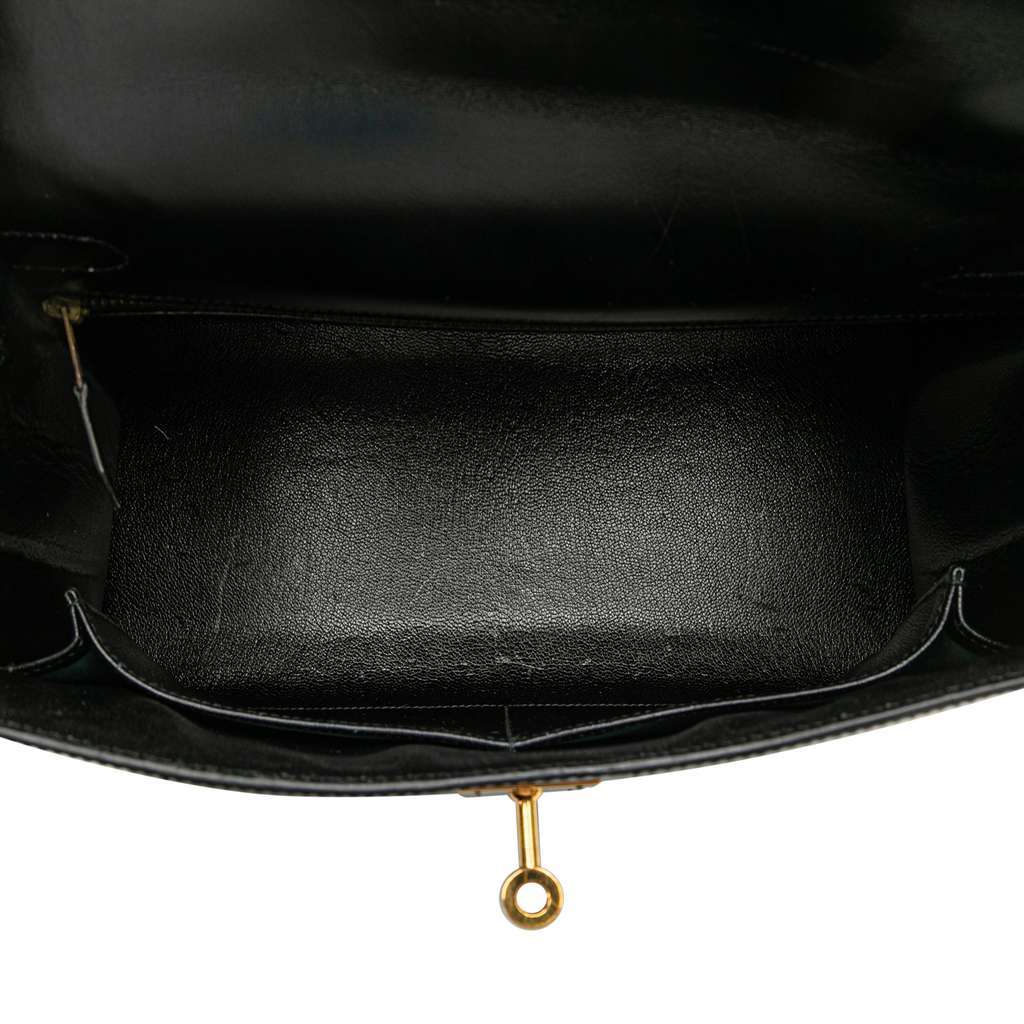 Hermès Box Calf Kelly Sellier 32 Black Leather Good condition - Model View