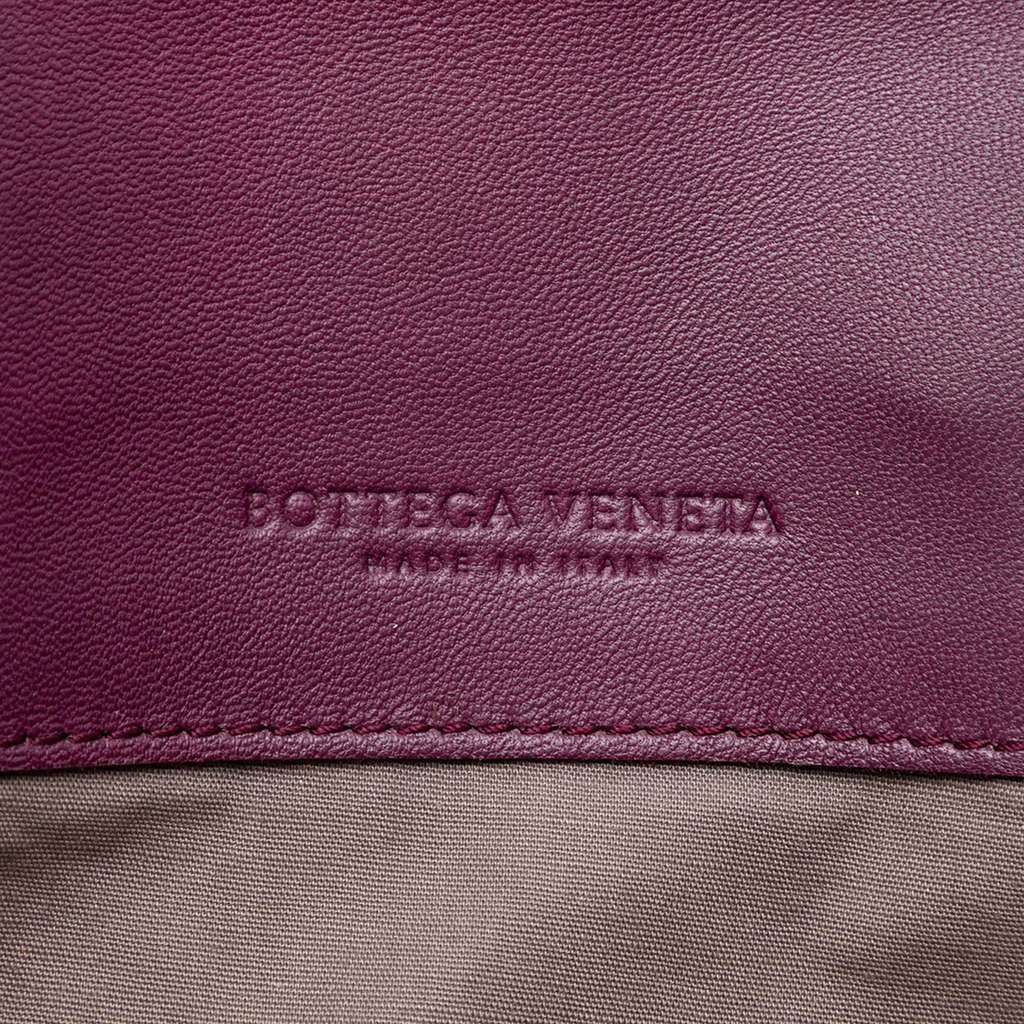Bottega Veneta Bicolor Nappa Intrecciato Belt Strap Tote Purple Leather Very good - Box View