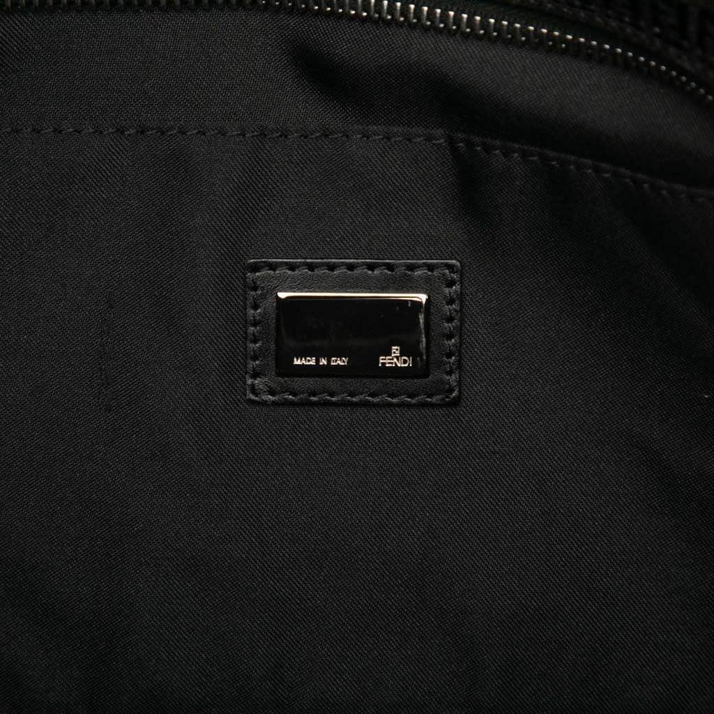 Fendi Micro Zucchino Canvas Tote Black Canvas Very good - Box View