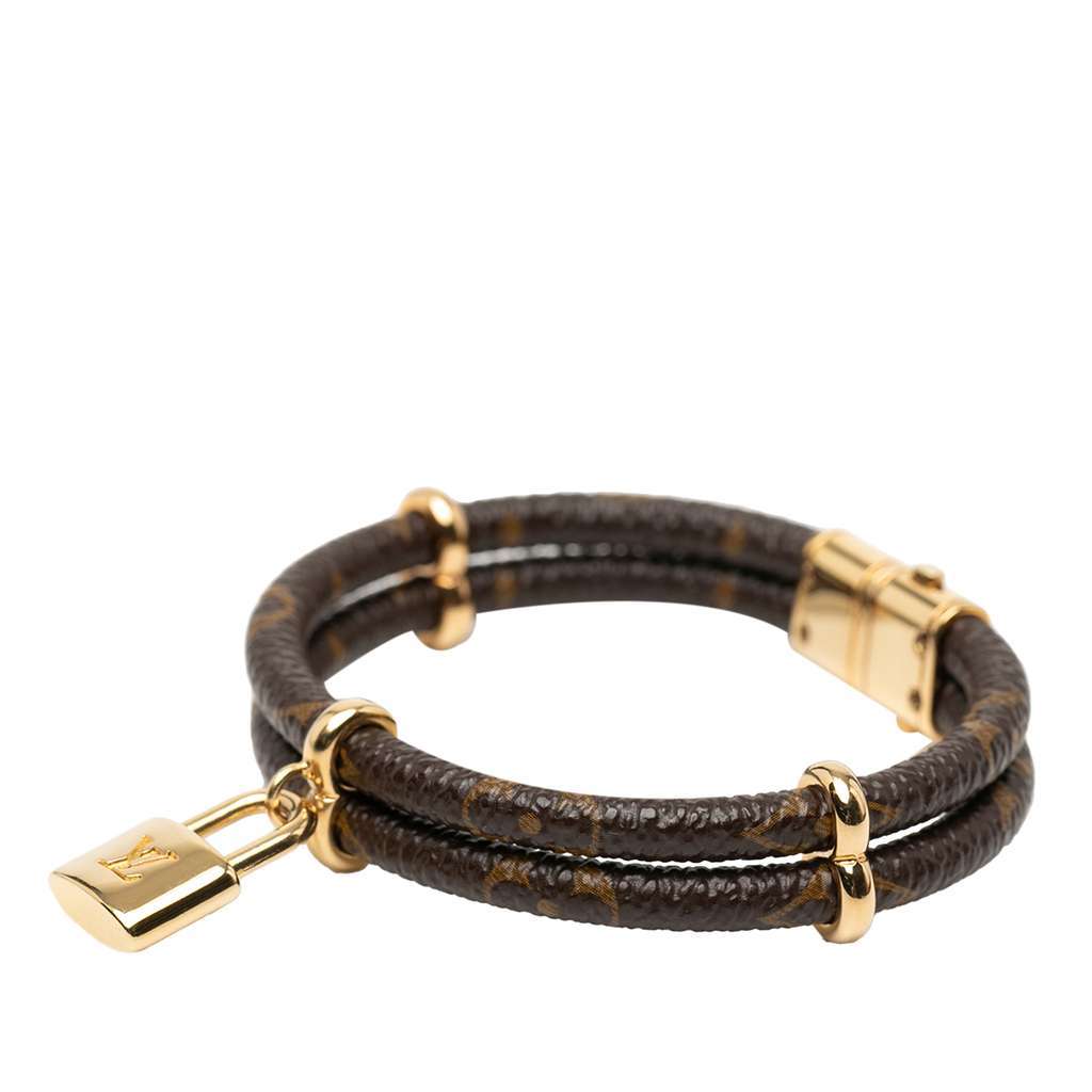 Louis Vuitton Monogram Keep It Twice Bracelet 19 Brown Very good condition - Back View