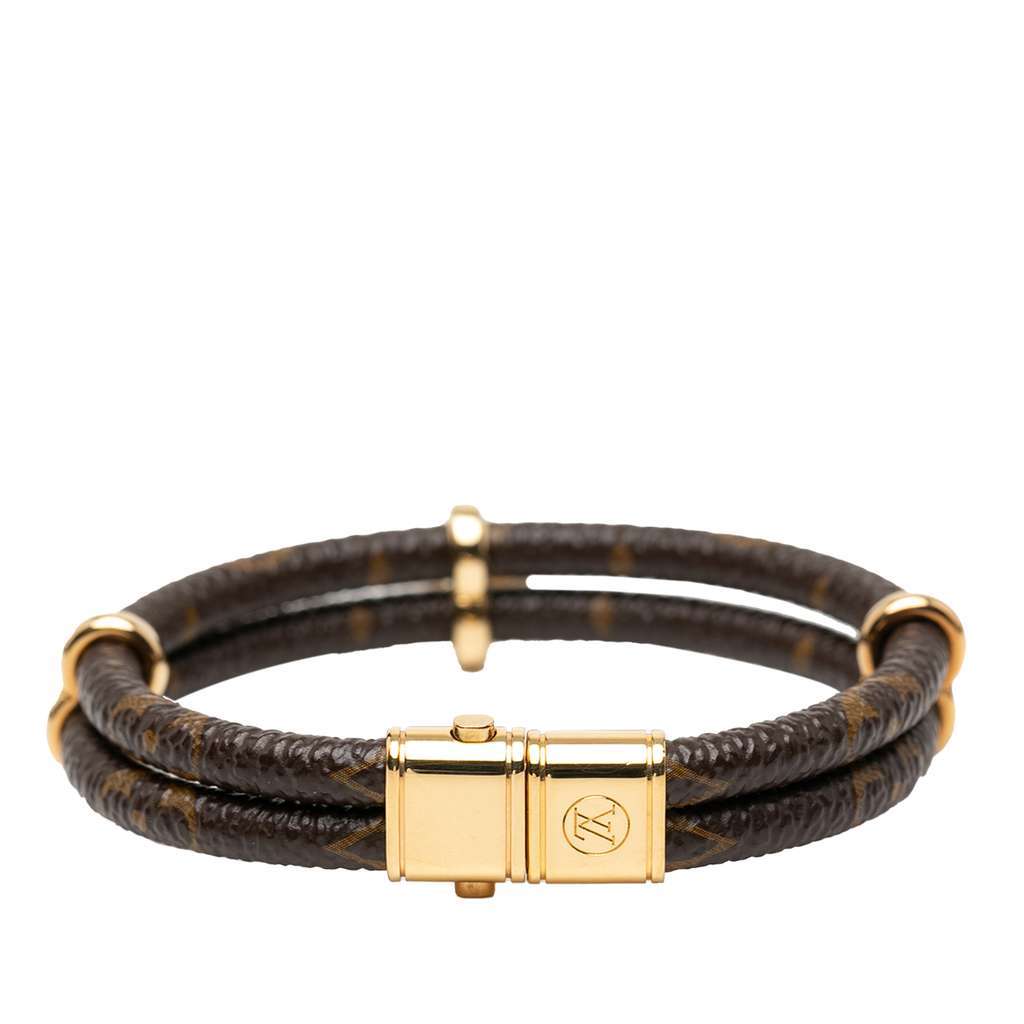 Louis Vuitton Monogram Keep It Twice Bracelet 19 Brown Very good condition - Inside View