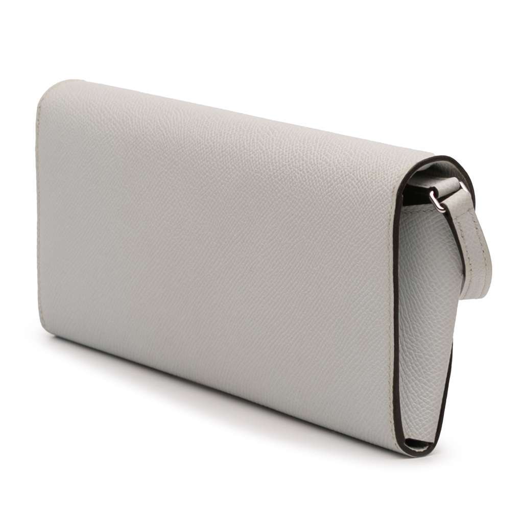 Hermès Epsom Maillon To Go Wallet Grey Leather Very good condition - Back View