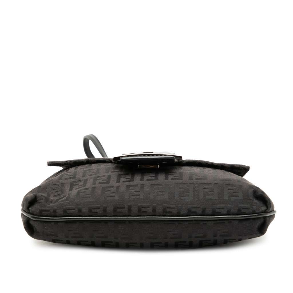 Fendi Zucchino Canvas Crossbody Black Canvas Very good - Inside View