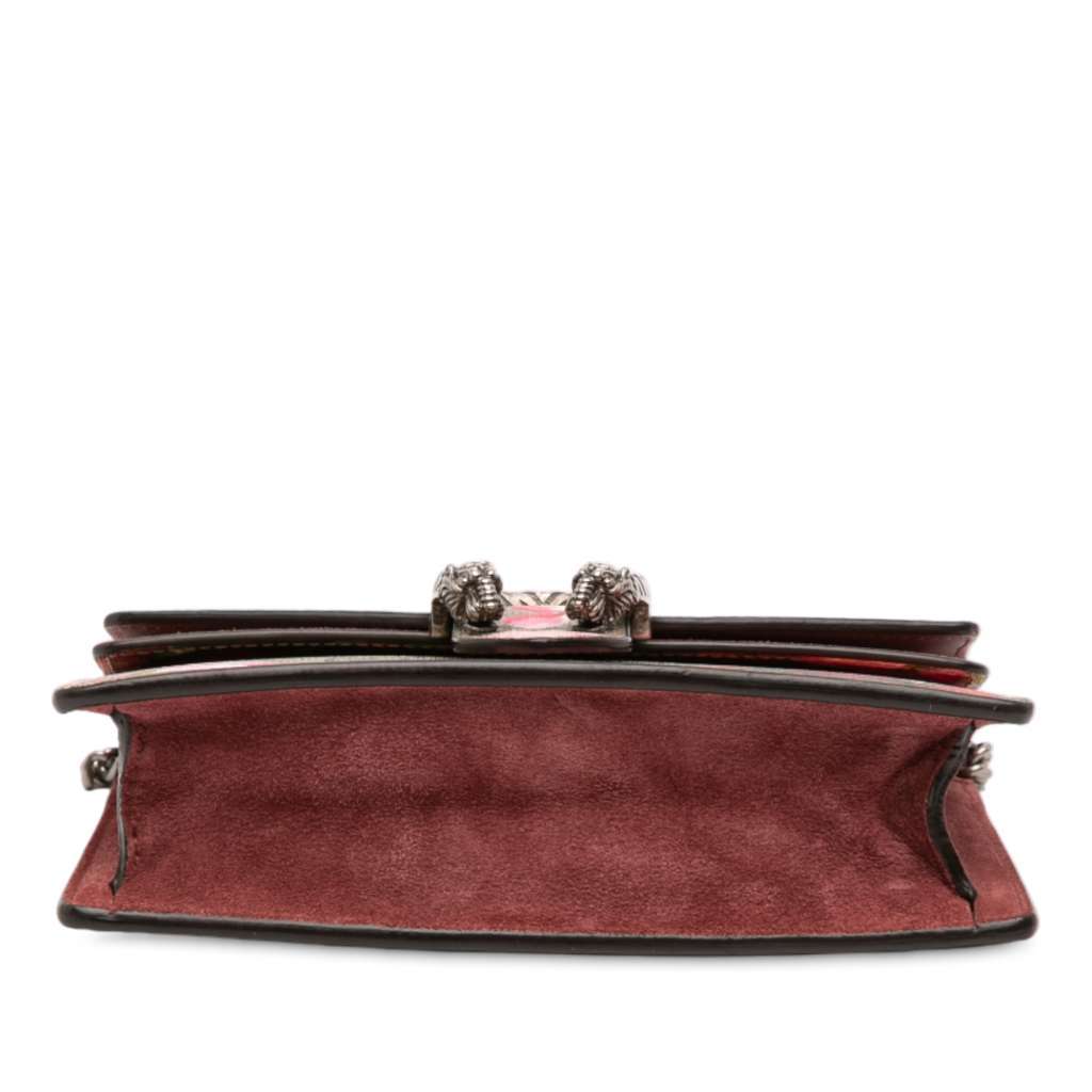 Gucci Mini GG Supreme Blooms Dionysus Crossbody Brown Canvas Very good condition - Inside View