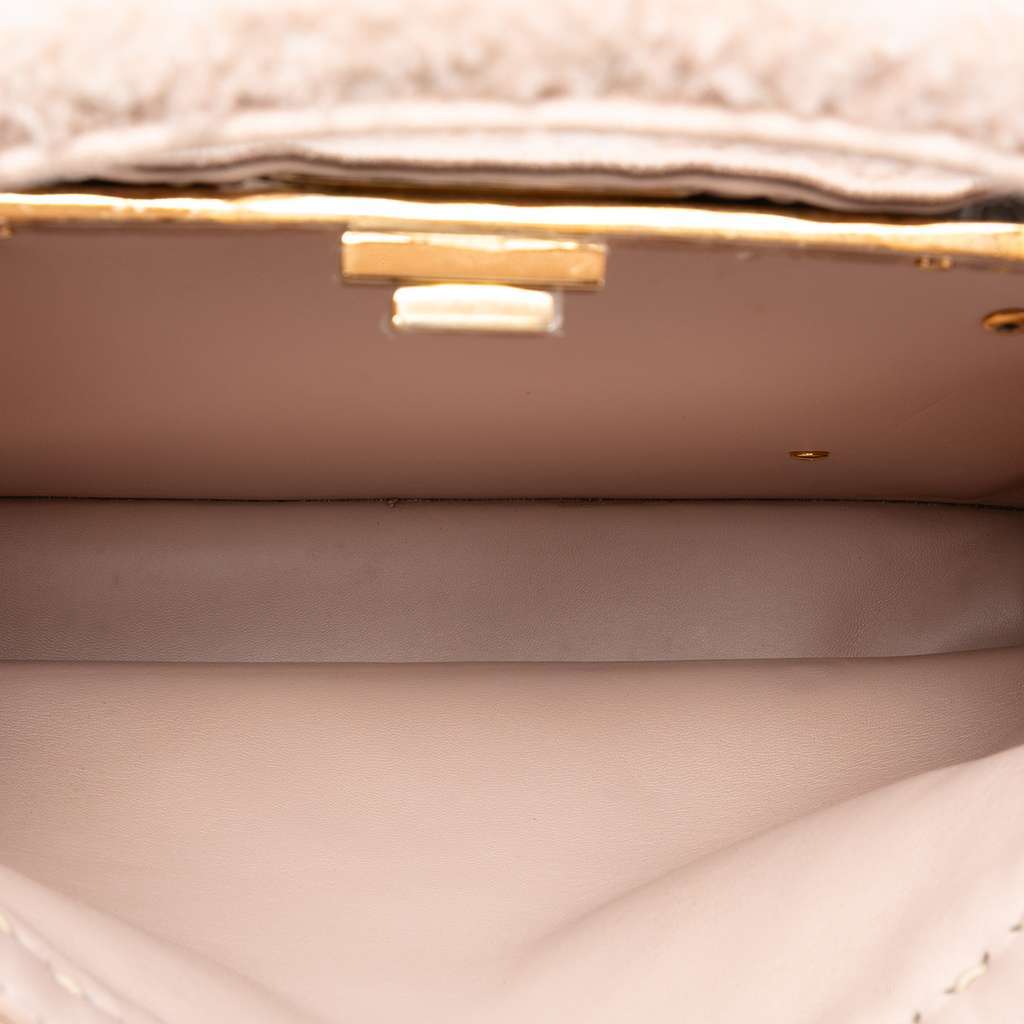 Fendi Large Shearling Peekaboo ISeeU Satchel Pink Very good - Model View