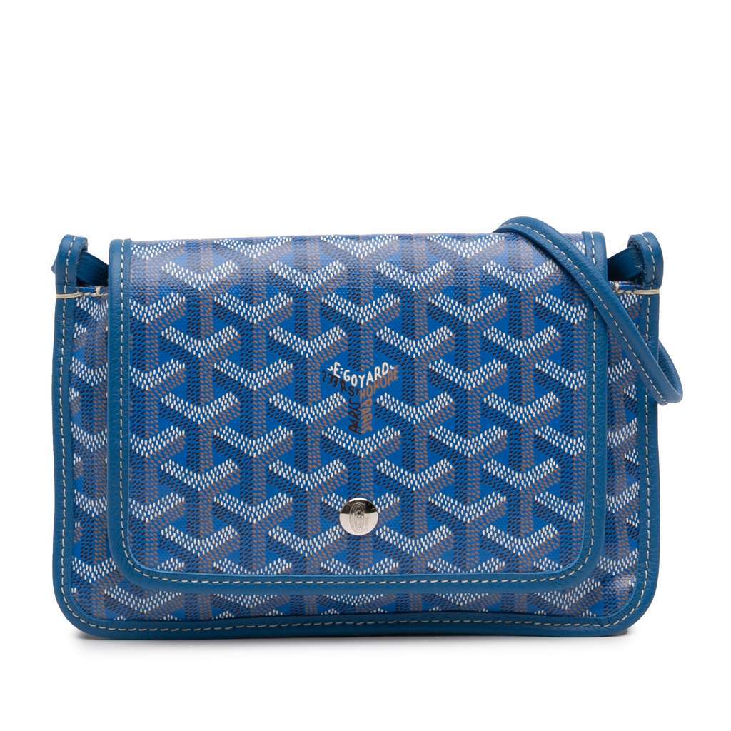 Goyard Goyardine Plumet Pocket Wallet Blue Canvas Very good condition - Front View