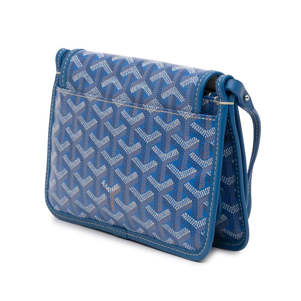 Goyard Goyardine Plumet Pocket Wallet Blue Canvas Very good condition - Back View