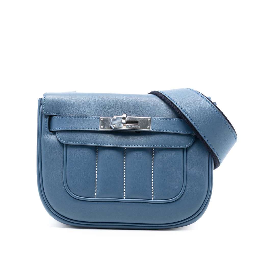 Hermès Swift Berline 28 Blue Leather Very good condition - Front View