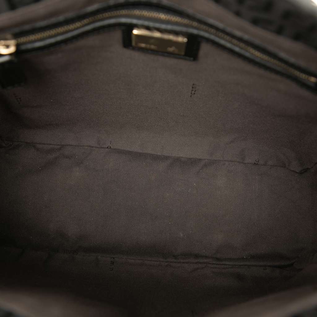 Fendi Zucchino Canvas Tote Black Canvas Very good - Model View