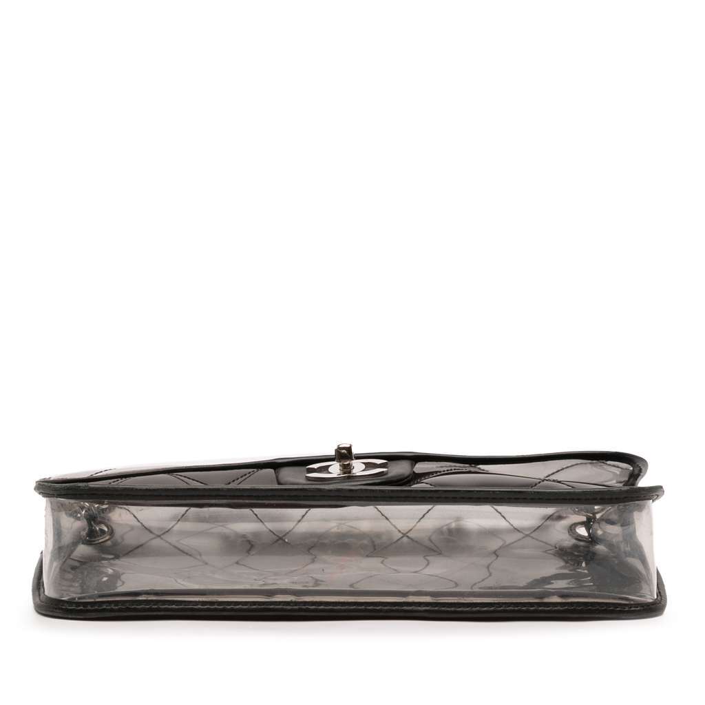 Chanel Stitched PVC and Calfskin Naked Flap Black Very good - Inside View