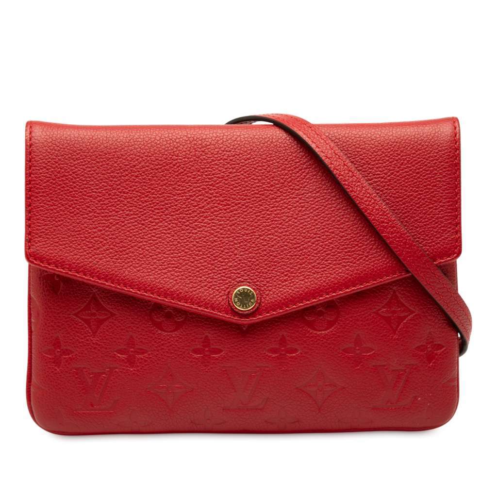 Louis Vuitton Monogram Empreinte Twice Red Leather Very good - Front View