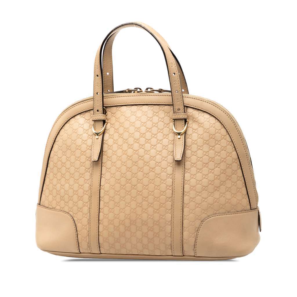 Gucci Small Microguccissima Nice Dome Satchel Brown Leather Very good condition - Back View