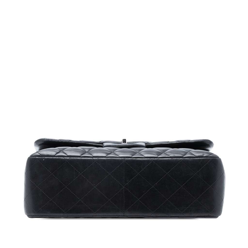 Chanel Jumbo Classic Lambskin Double Flap Black Leather Very good condition - Inside View