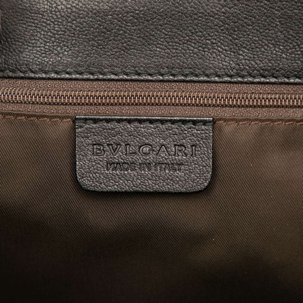 Bvlgari Leather Tote Black Leather Good - Box View