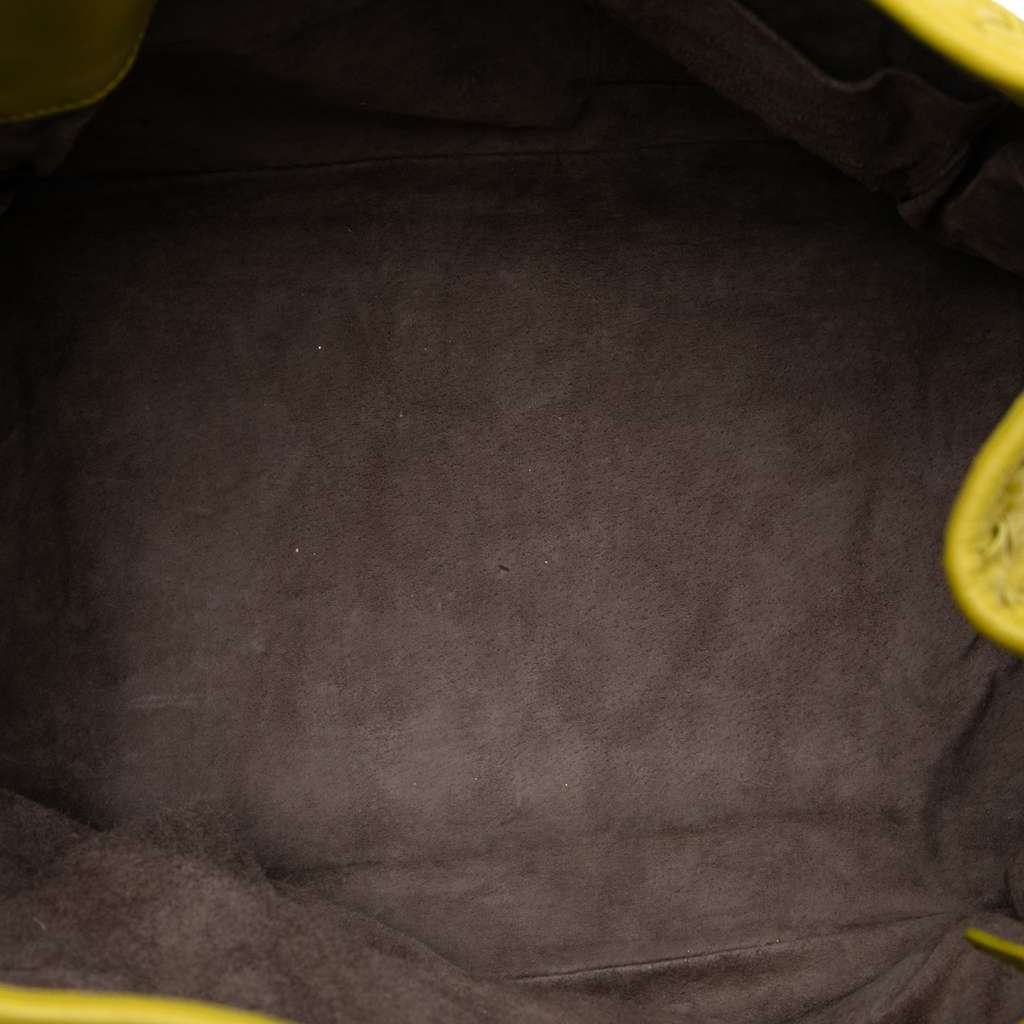 Bottega Veneta Nappa Intrecciato Parachute Tote Yellow Leather Good - Model View