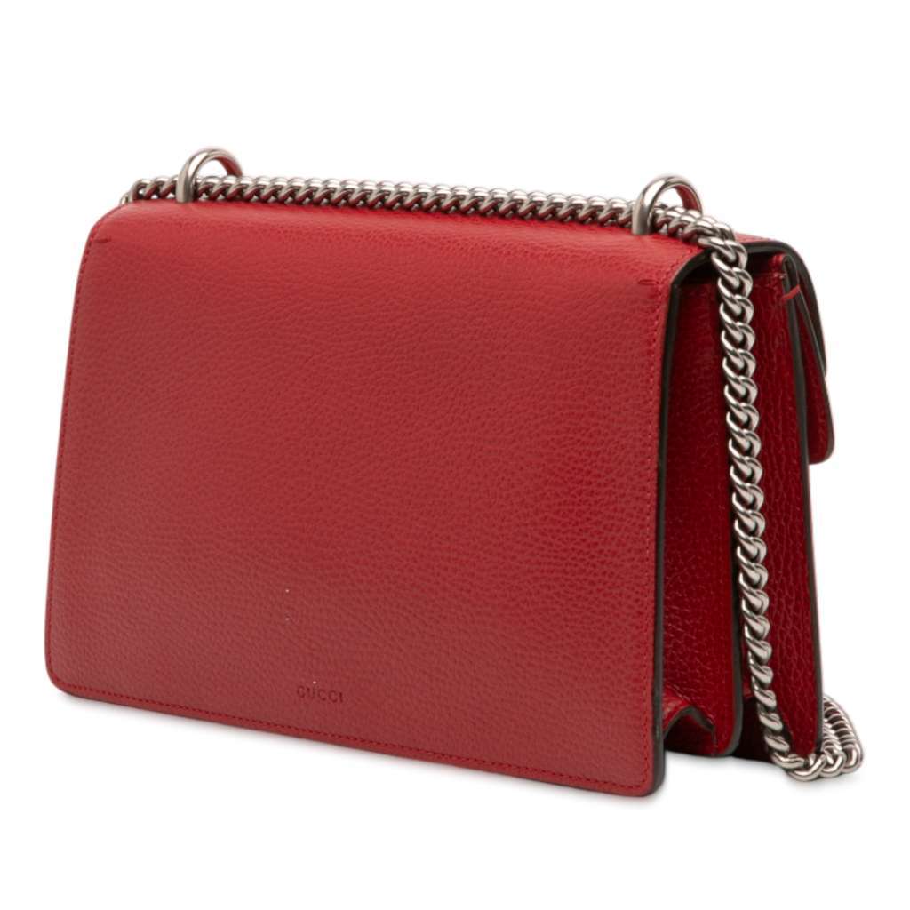 Gucci Small Leather Dionysus Shoulder Bag Red Leather Very good - Back View