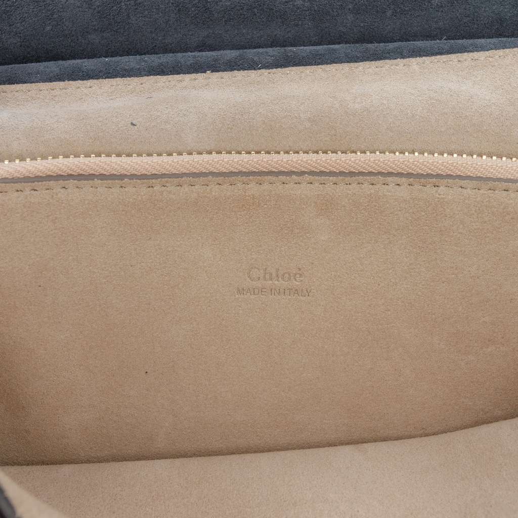 Chloé Medium Studded Suede and Calfskin Faye Crossbody Black Leather Good condition - Box View