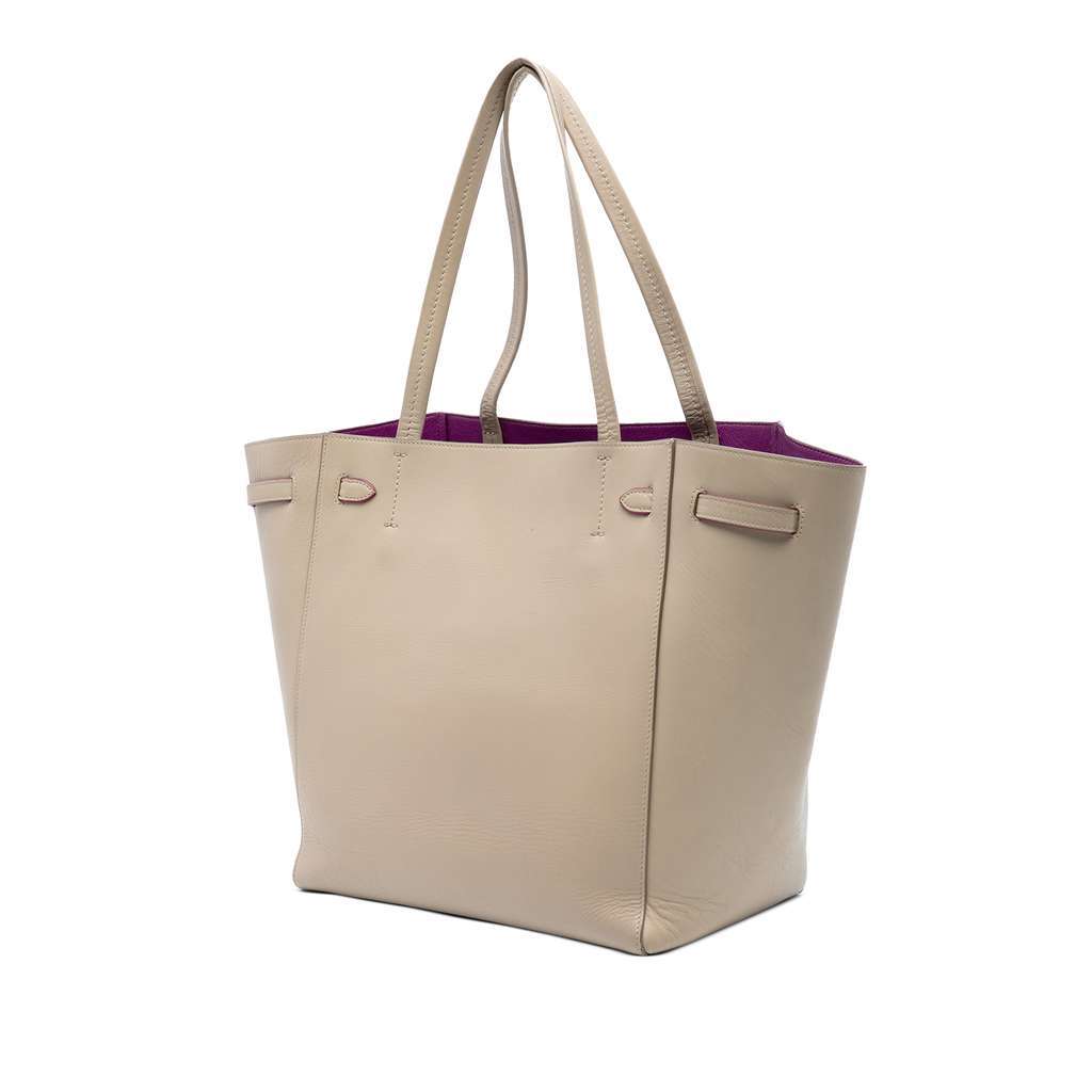 Celine Small Leather Phantom Cabas Tote Brown Leather Very good condition - Back View