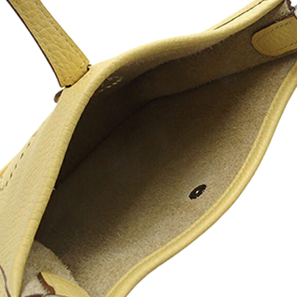 Hermès Clemence Evelyne TPM Yellow Leather Good condition - Model View