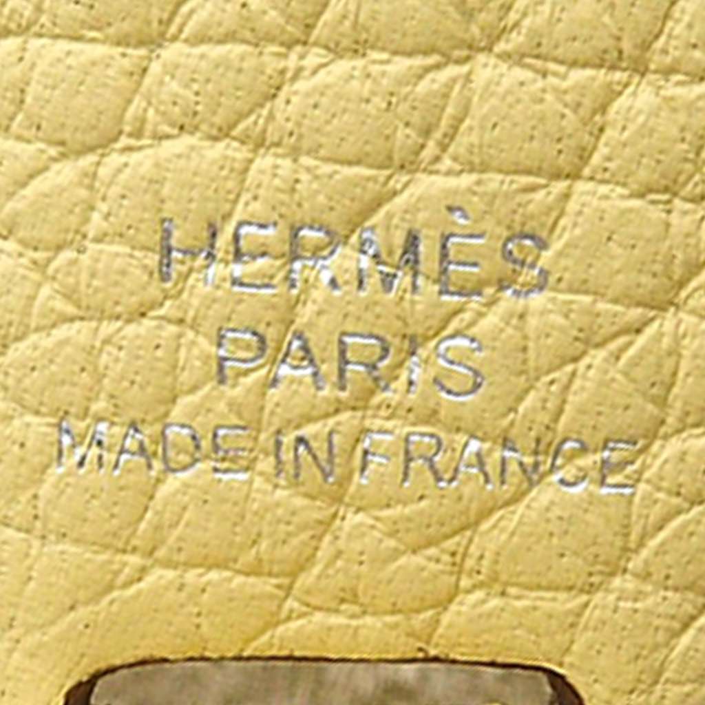 Hermès Clemence Evelyne TPM Yellow Leather Good condition - Box View