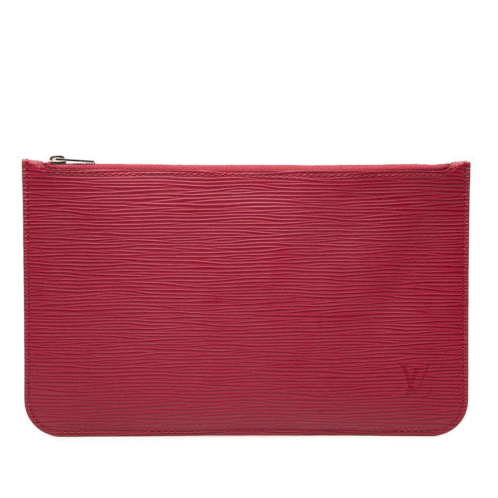 Louis Vuitton Epi Neverfull Pouch Red Leather Very good - Front View
