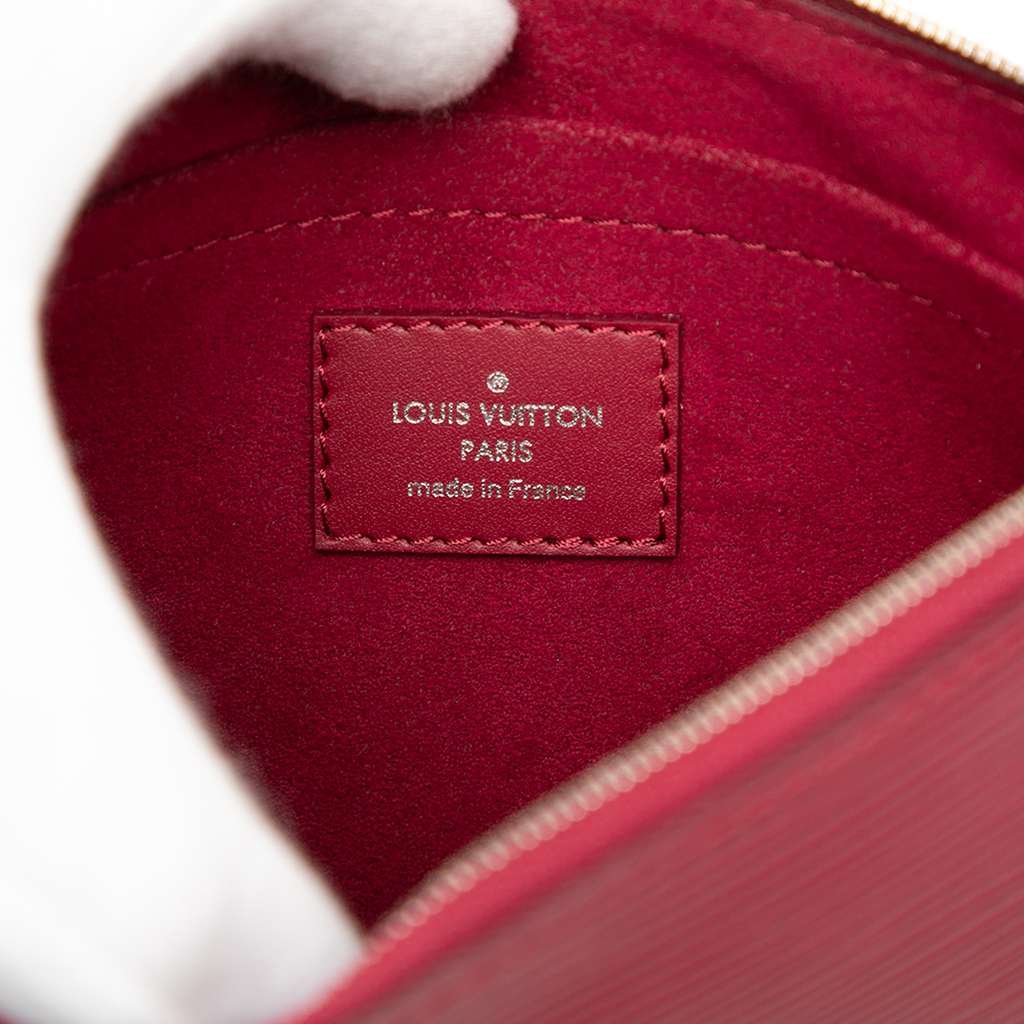 Louis Vuitton Epi Neverfull Pouch Red Leather Very good - Box View