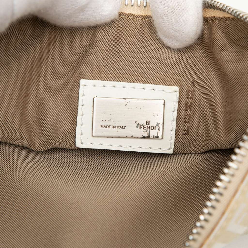 Fendi Zucchino Canvas Shoulder Bag Brown Canvas Good - Box View