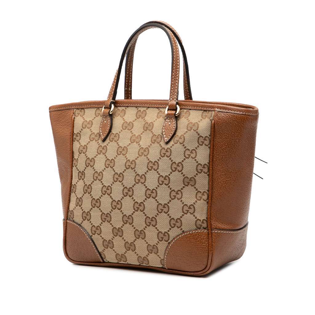 Gucci Small GG Canvas Bree Satchel Brown Canvas Very good - Back View