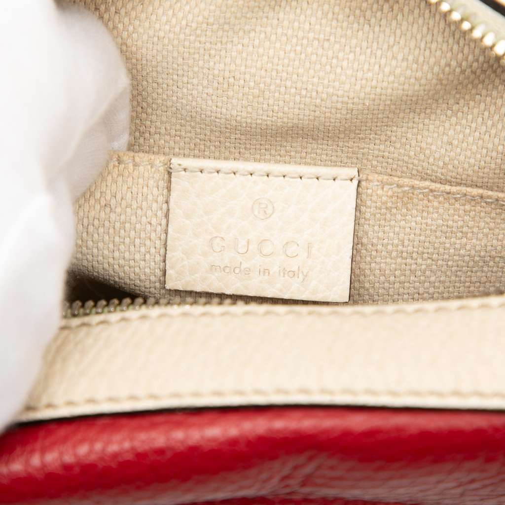 Gucci Small Tricolor Leather Soho Disco Crossbody Red Leather Very good - Box View