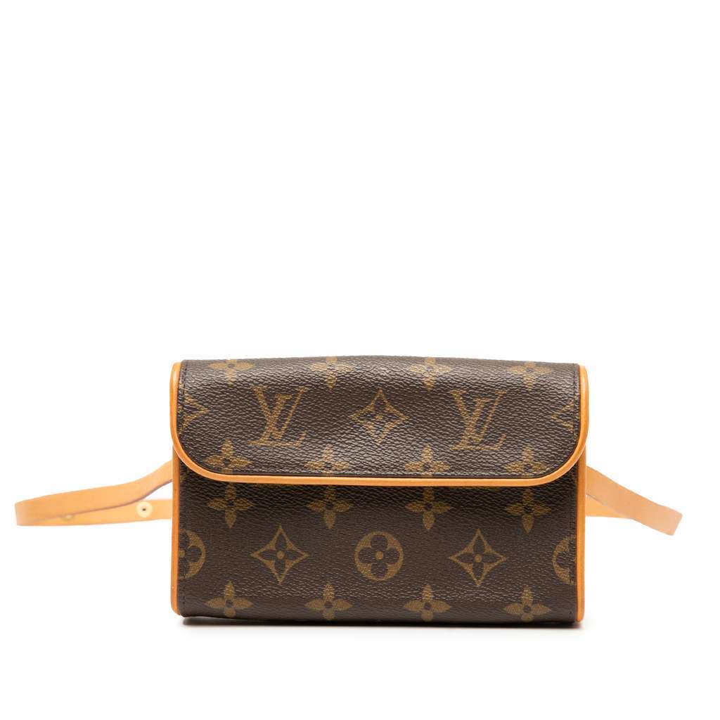 Louis Vuitton Monogram Pochette Florentine Brown Good - Front View