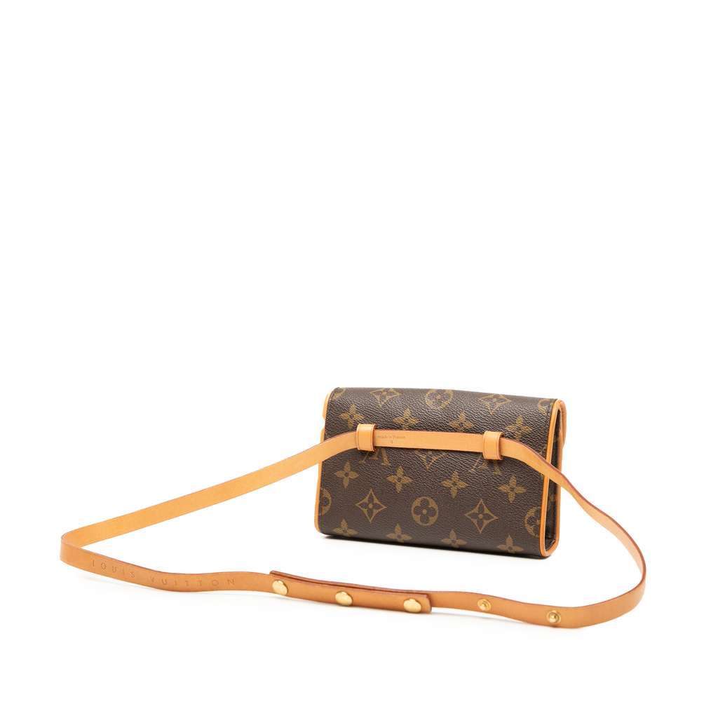 Louis Vuitton Monogram Pochette Florentine Brown Good - Back View