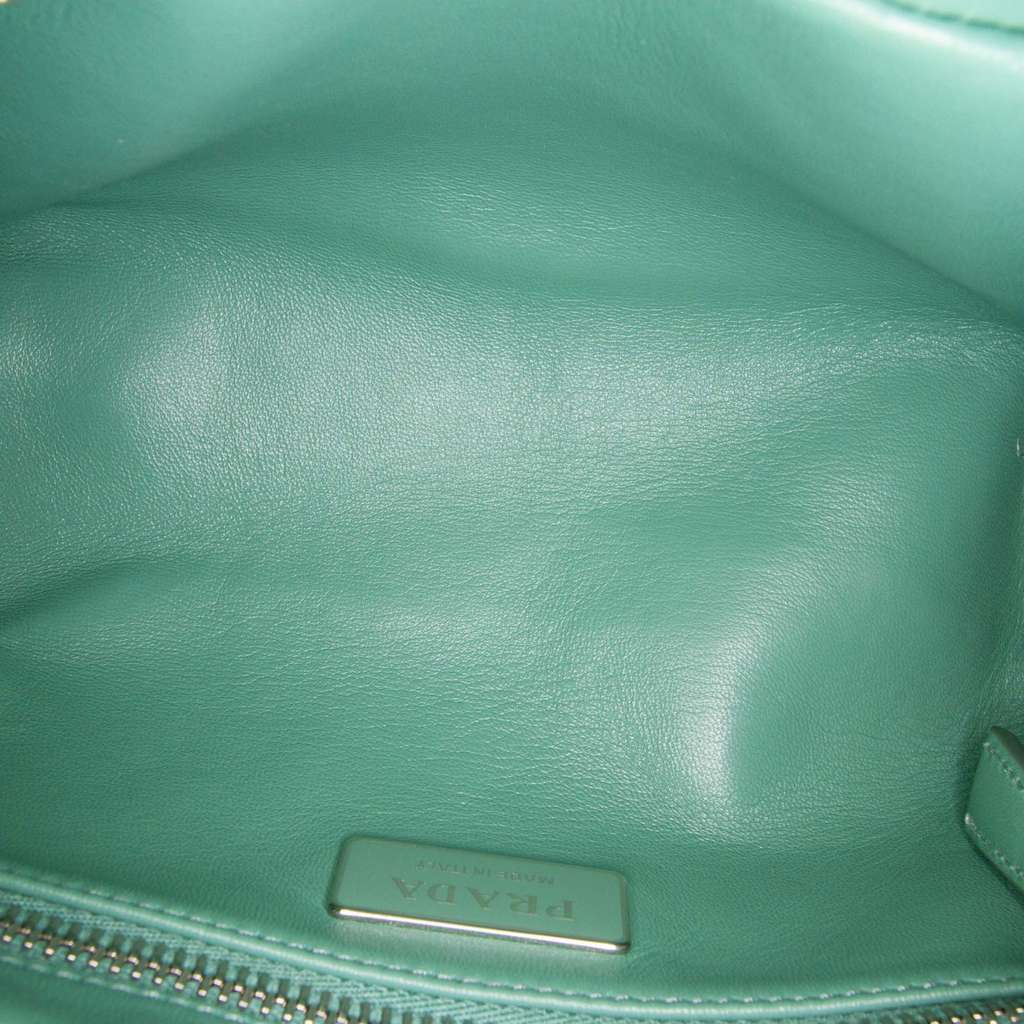 Prada Nappa Antique Multi Pocket Crossbody Green Leather Very good - Model View