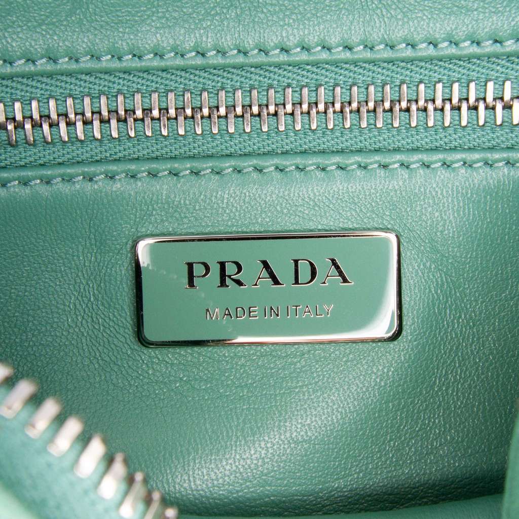 Prada Nappa Antique Multi Pocket Crossbody Green Leather Very good - Box View