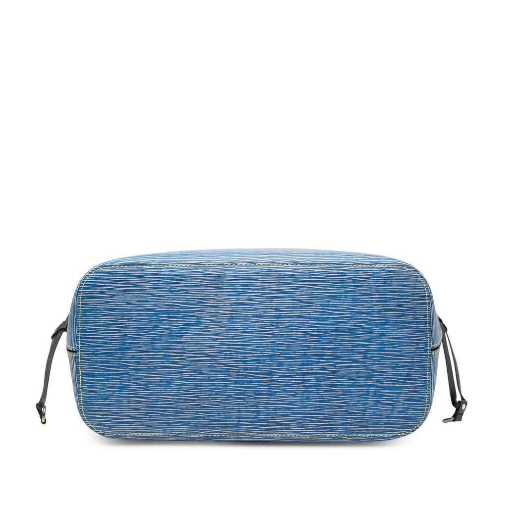 Louis Vuitton Epi Denim Neverfull MM Blue Leather Very good - Inside View