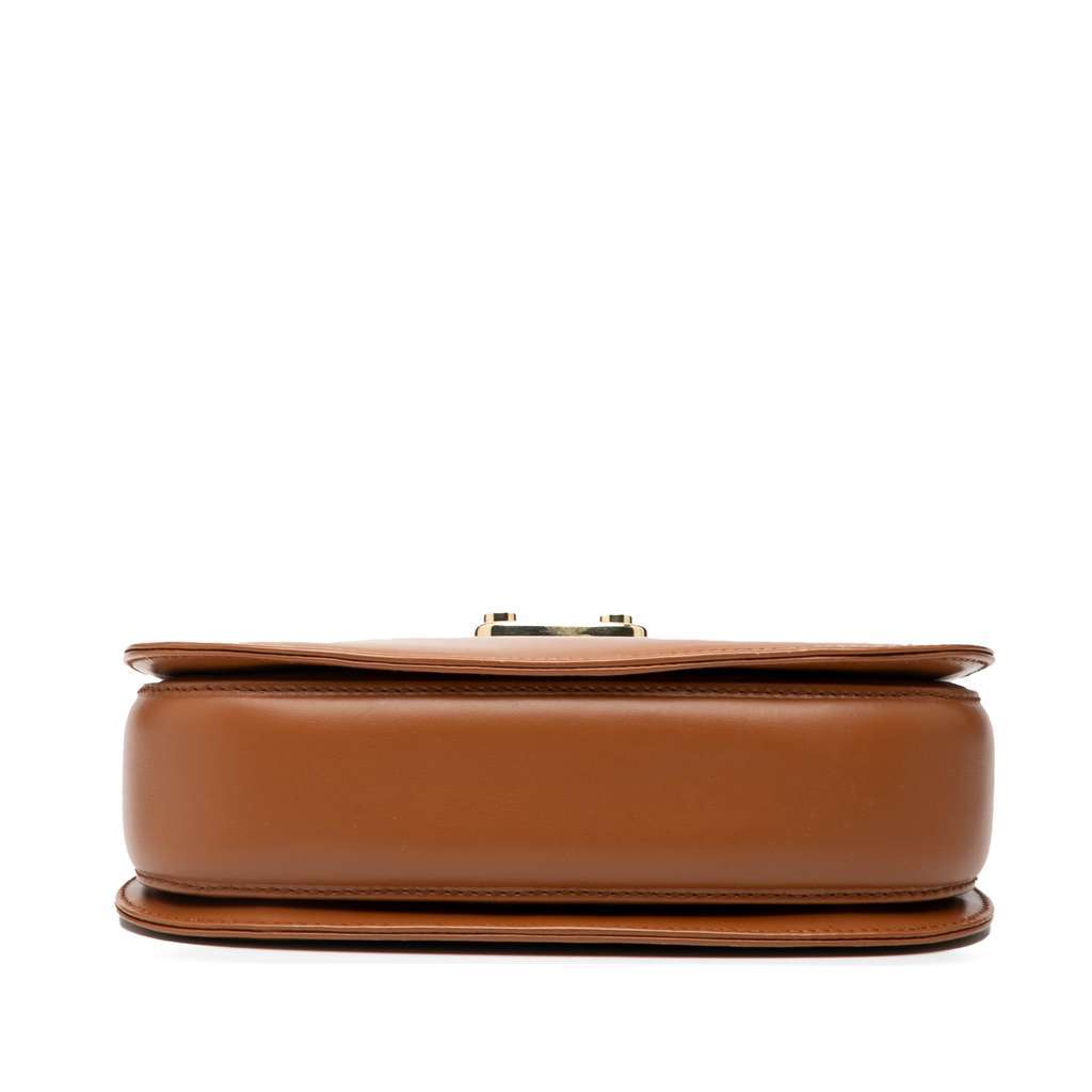 Gucci Smooth Calfskin Lady Lock Satchel Brown Leather Very good condition - Inside View