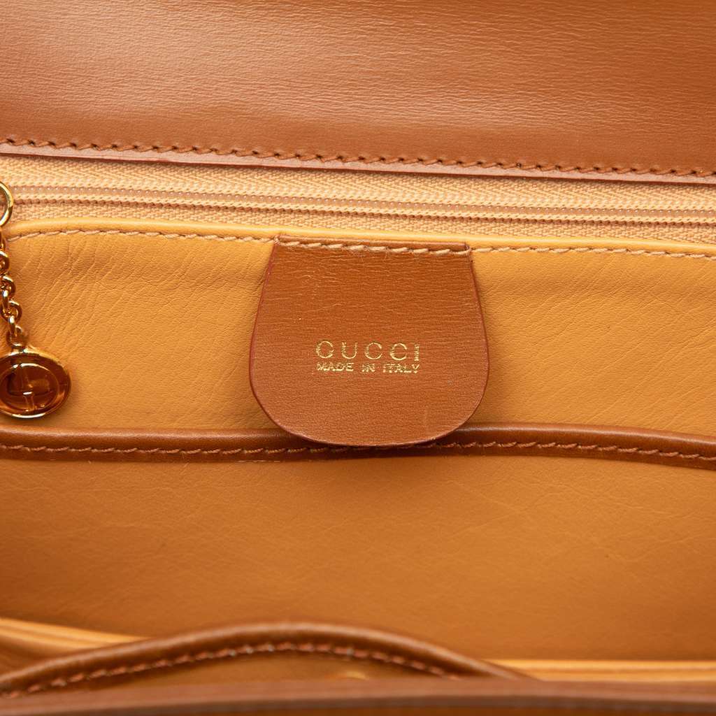 Gucci Smooth Calfskin Lady Lock Satchel Brown Leather Very good condition - Box View
