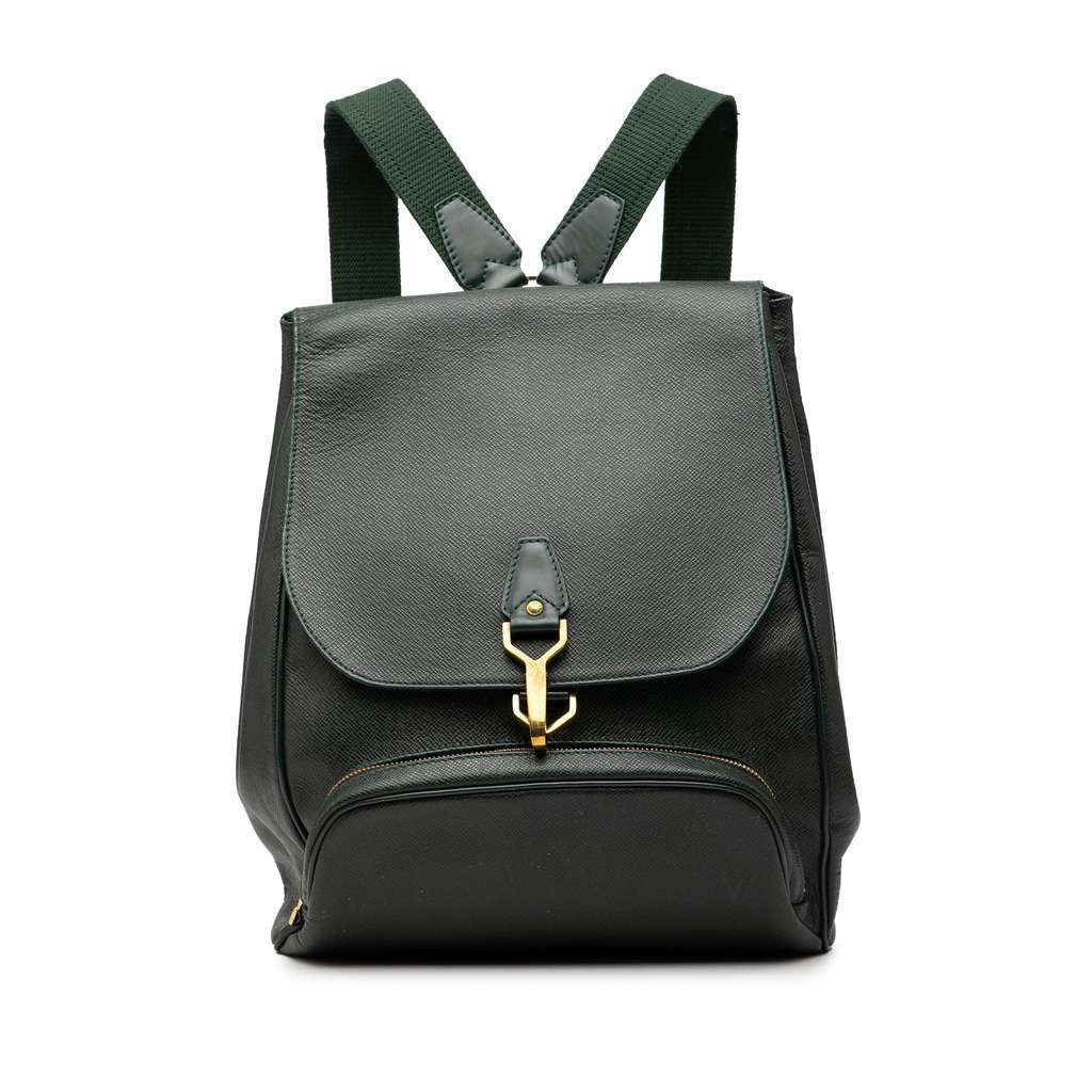 Louis Vuitton Taiga Cassiar Green Leather Good condition - Front View