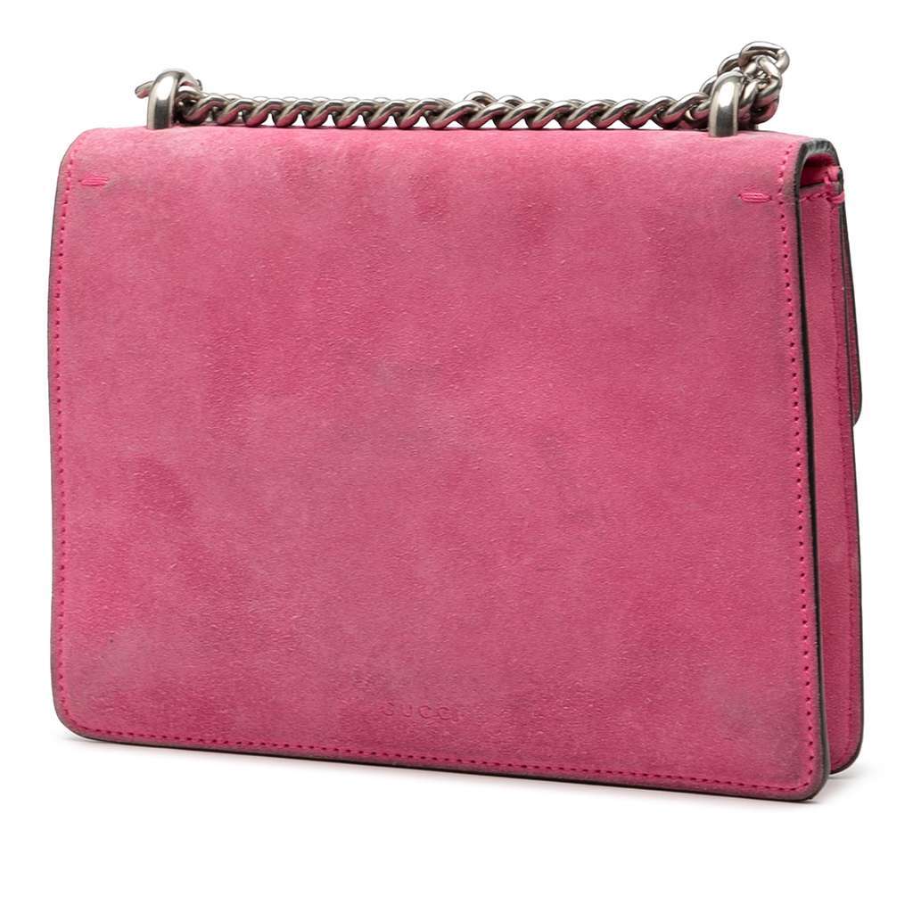 Gucci Small Suede Dionysus Crossbody Pink Leather Very good - Back View